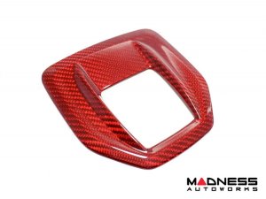 Alfa Romeo Giulia Shift Gate Trim Panel - Carbon Fiber - Pre '20 - Red Candy - QV Model